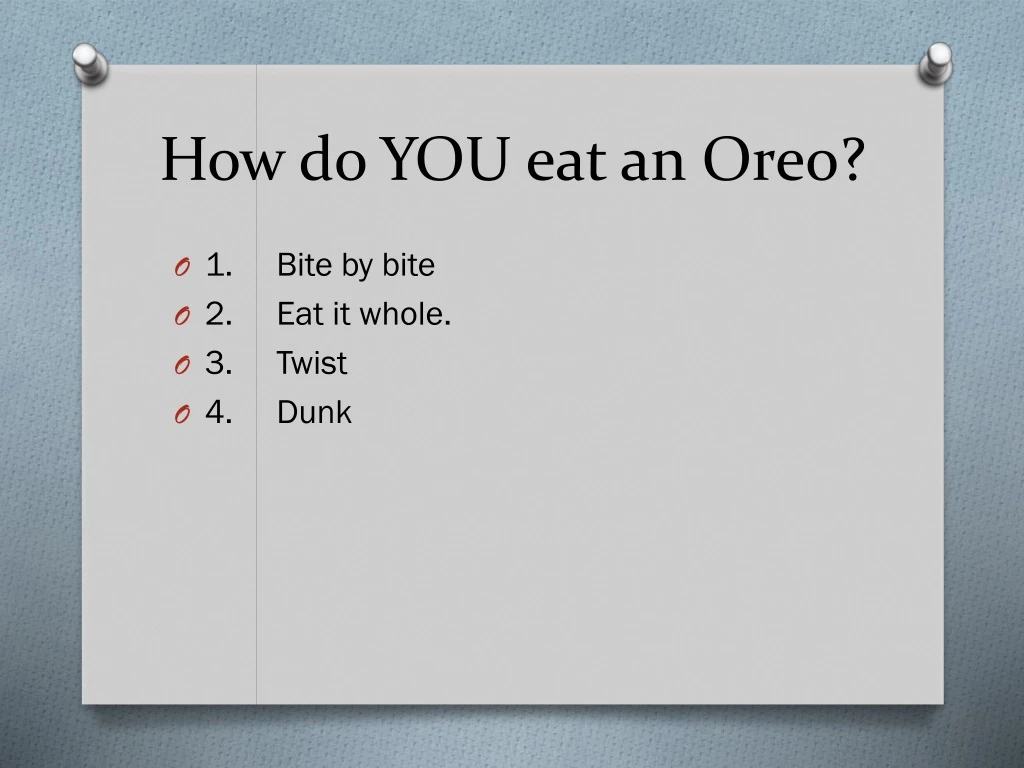how do you eat an oreo