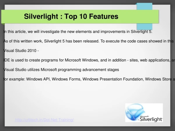 Silverlight : Top 10 Features