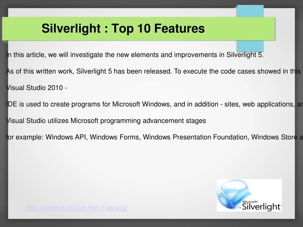 silverlight top 10 features