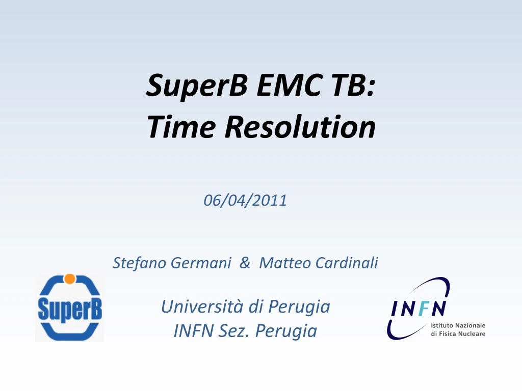 superb emc tb time resolution