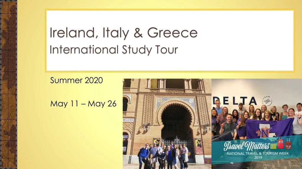 ireland italy greece international study tour