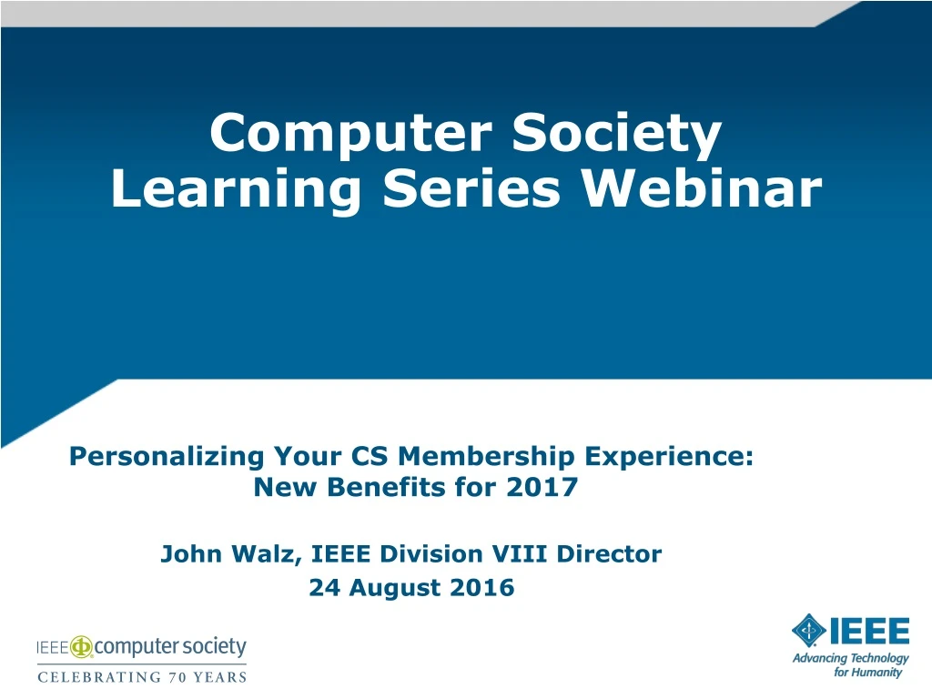 computer society learning series webinar