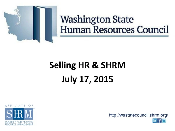 Selling HR &amp; SHRM July 17, 2015