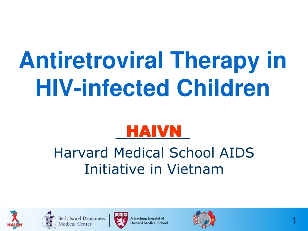 antiretroviral therapy in hiv infected children