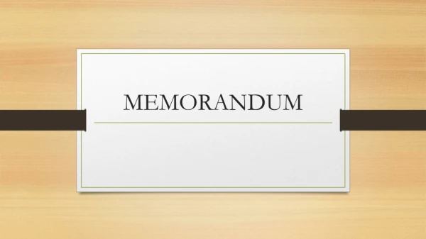 MEMORANDUM