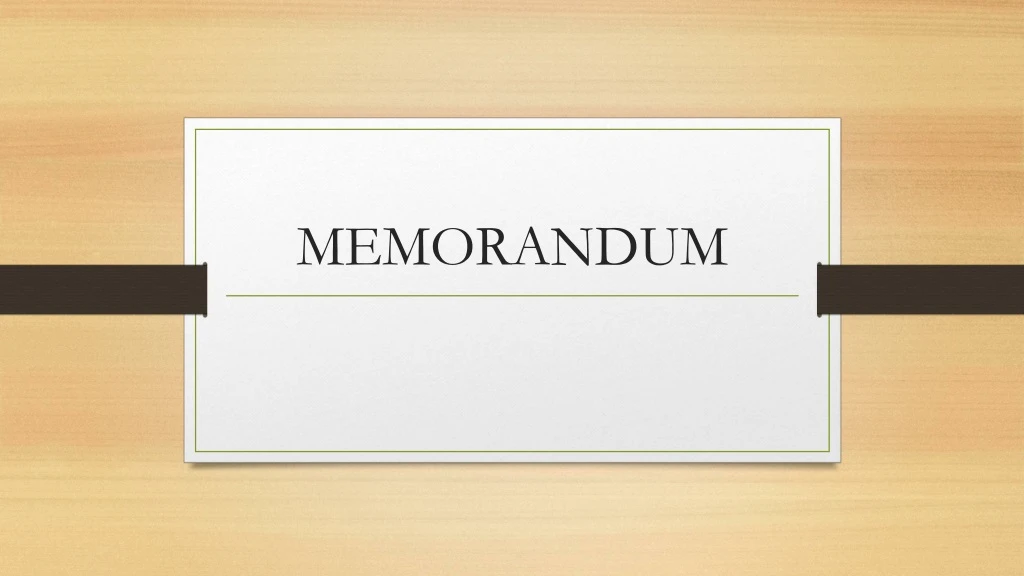 memorandum