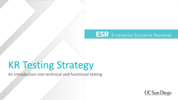 KR Testing Strategy
