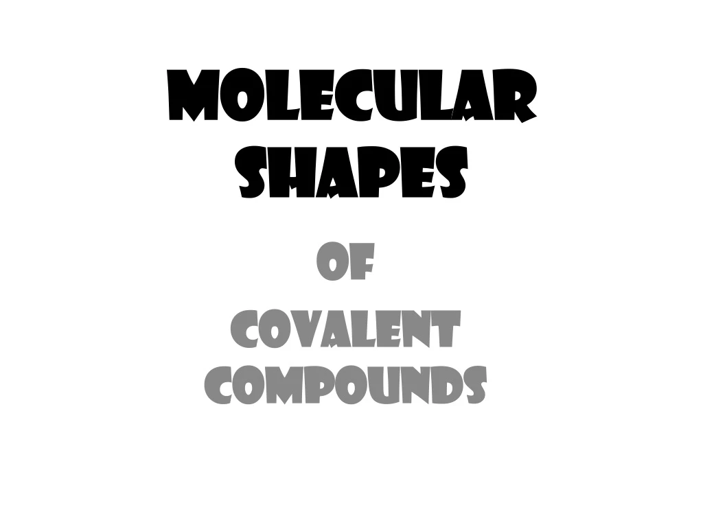 molecular shapes