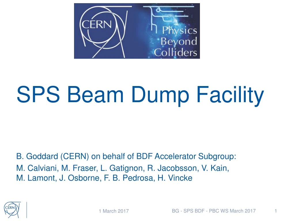 sps beam d ump facility