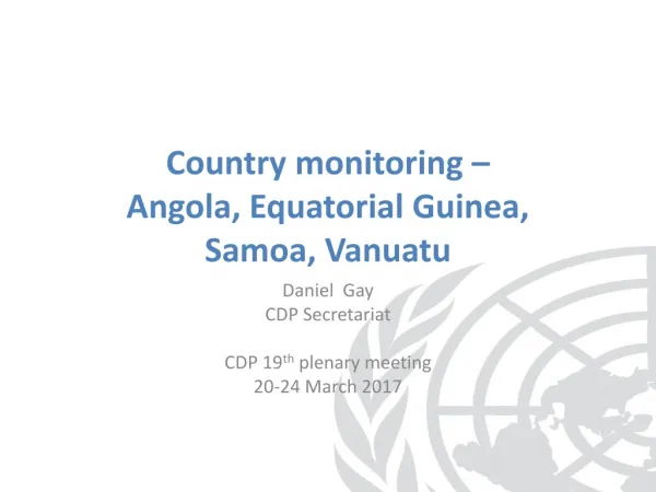 Country monitoring – Angola, Equatorial Guinea, Samoa, Vanuatu