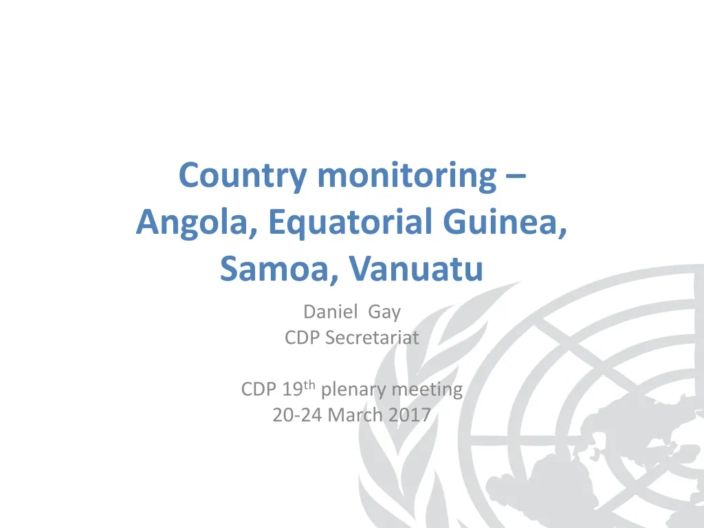 country monitoring angola equatorial guinea samoa vanuatu