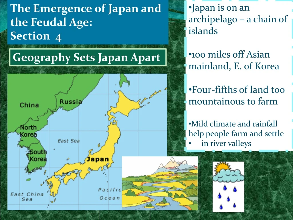 the emergence of japan and the feudal age section