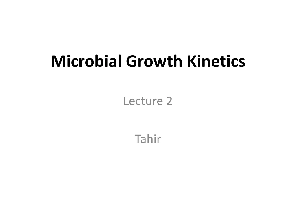 microbial growth kinetics
