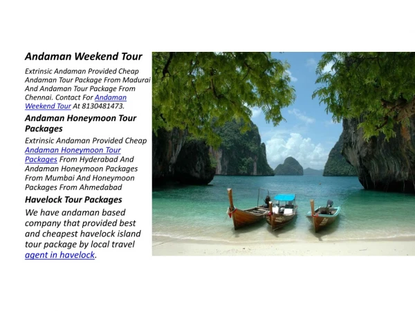 Andaman Honeymoon Tour Packages