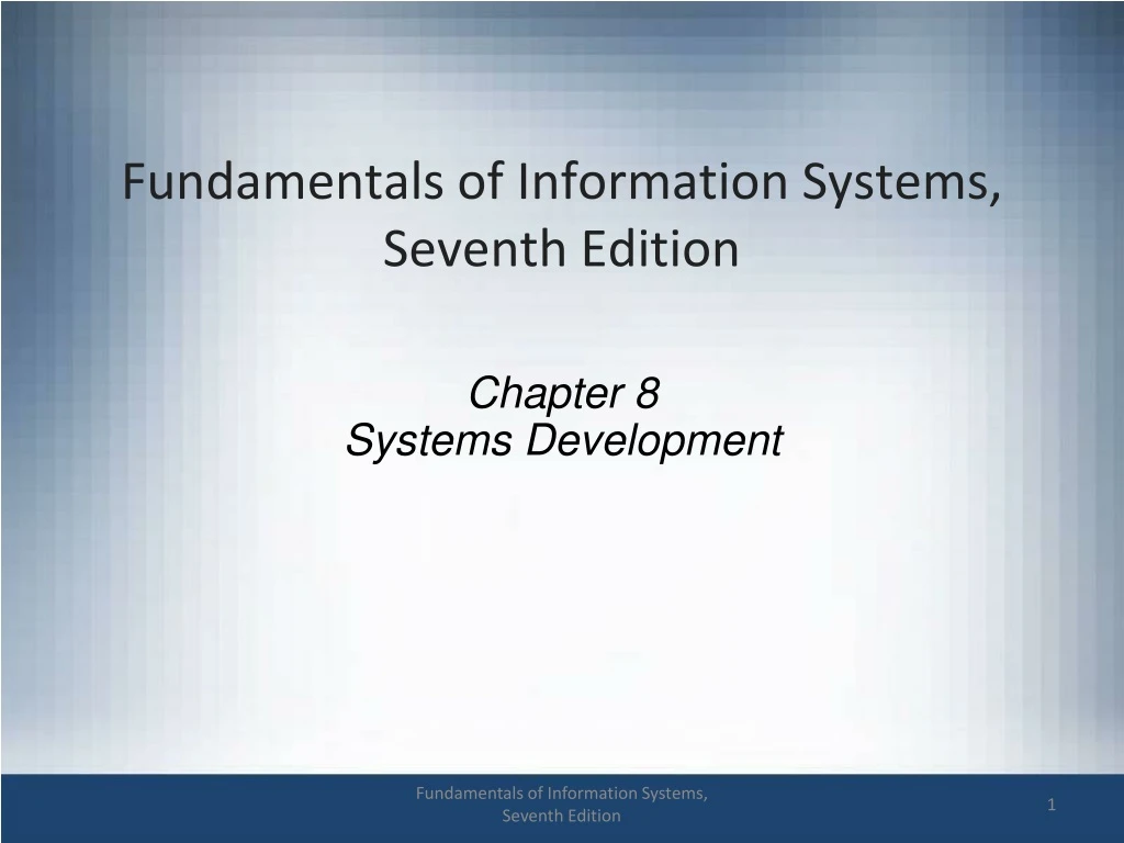 fundamentals of information systems seventh