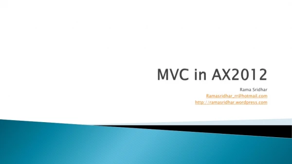 MVC in AX2012