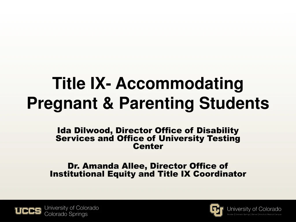 title ix accommodating pregnant parenting students