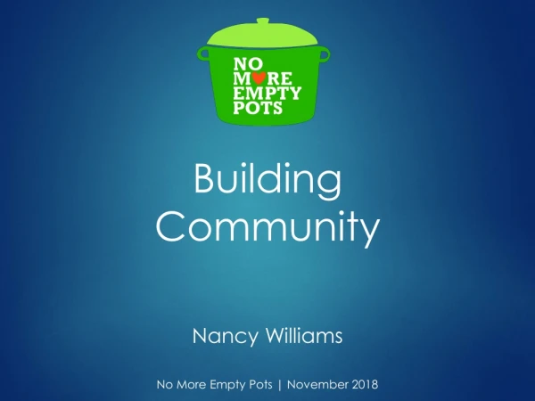 building community nancy williams