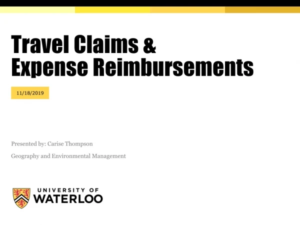 Travel Claims &amp; Expense Reimbursements