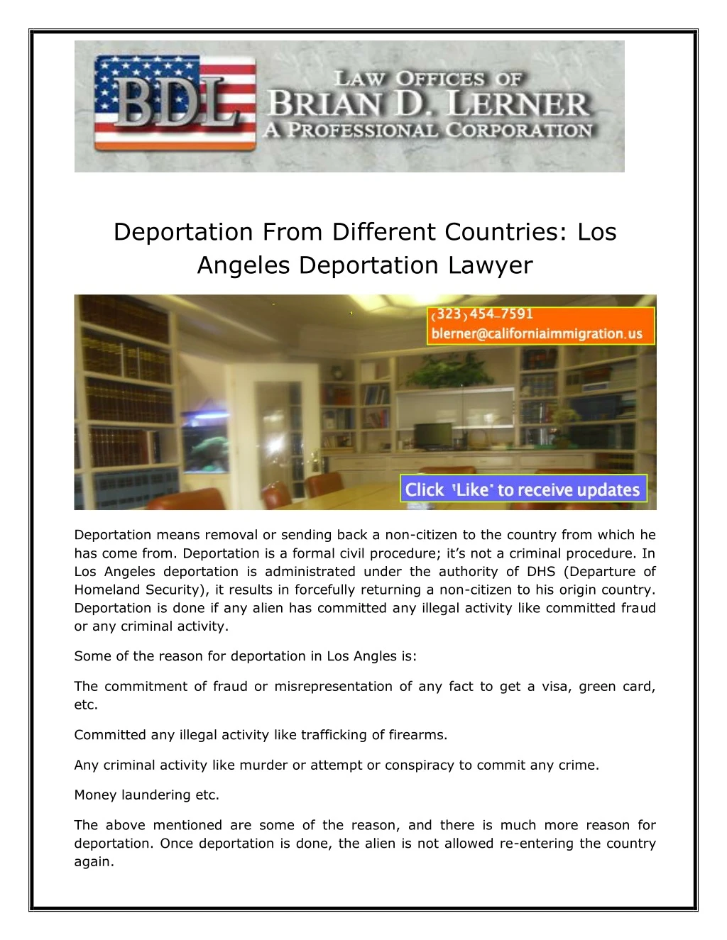deportation from different countries los angeles