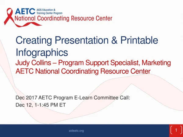 Dec 2017 AETC Program E-Learn Committee Call: Dec 12, 1-1:45 PM ET