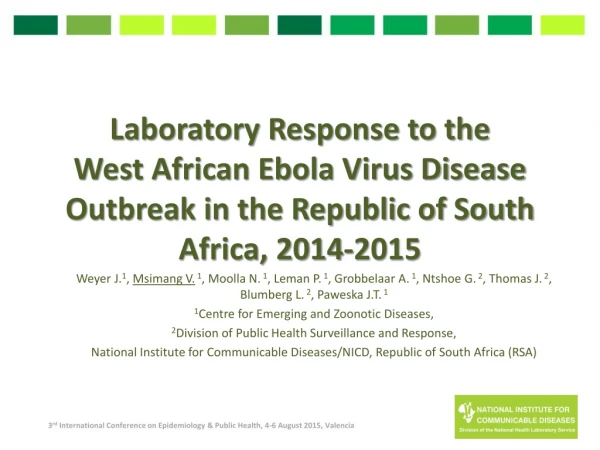 3 rd International Conference on Epidemiology &amp; Public Health, 4-6 August 2015, Valencia