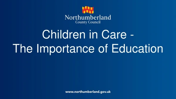 Children in Care - The Importance of Education