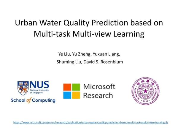 Urban Water Quality Prediction based on Multi-task Multi-view Learning