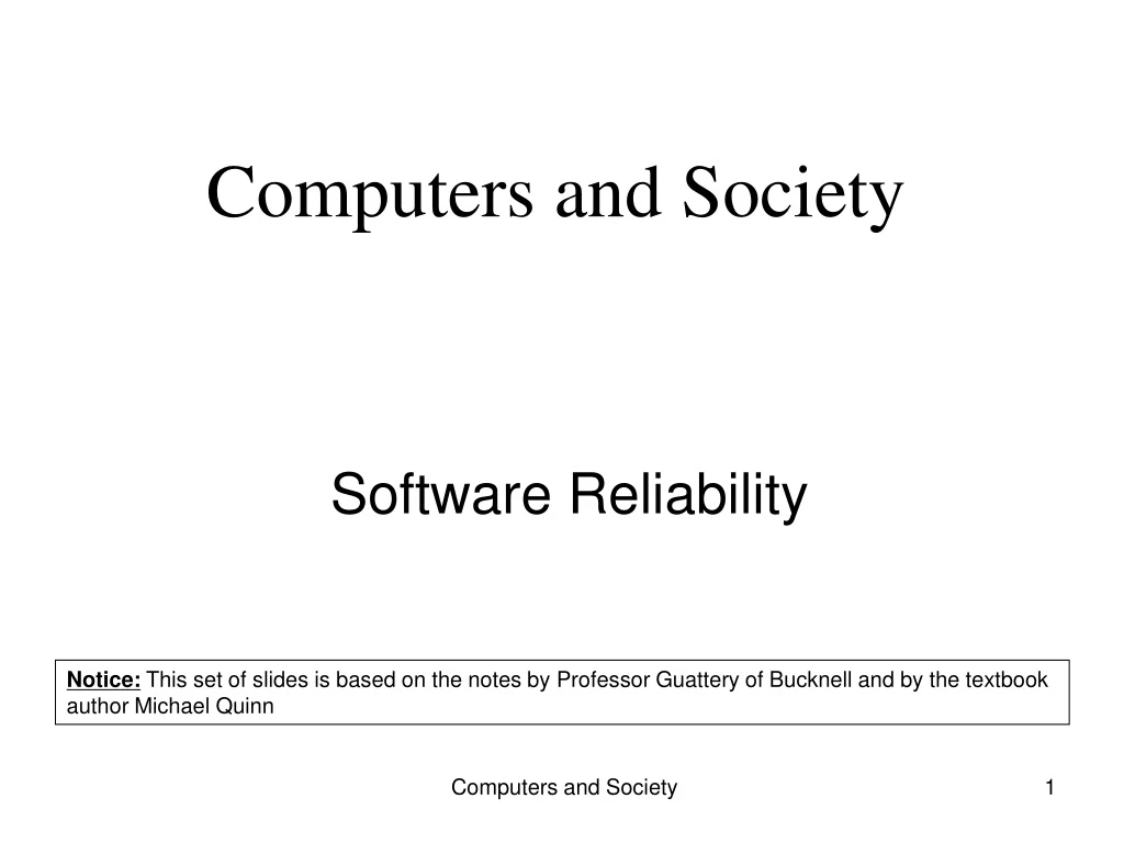 software reliability