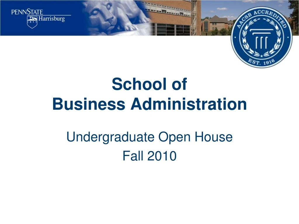 school of business administration