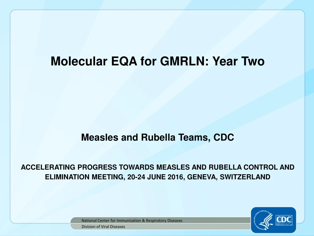molecular eqa for gmrln year two