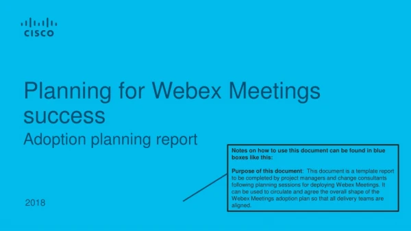 Planning for Webex Meetings success