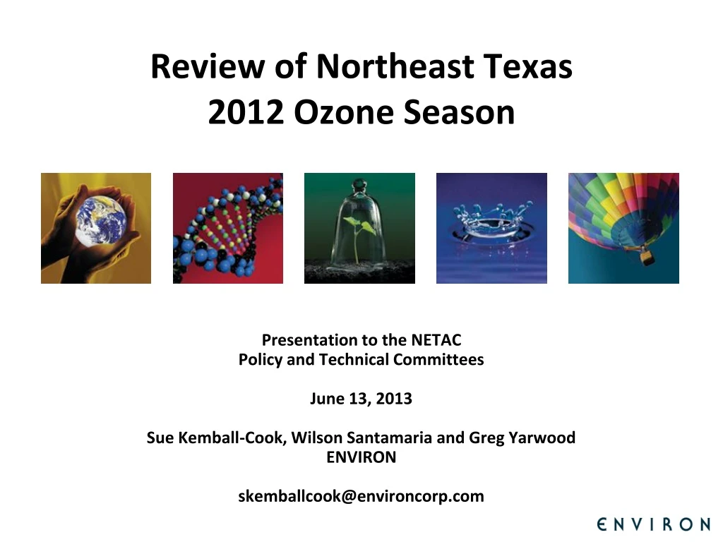 review of northeast texas 2012 ozone season