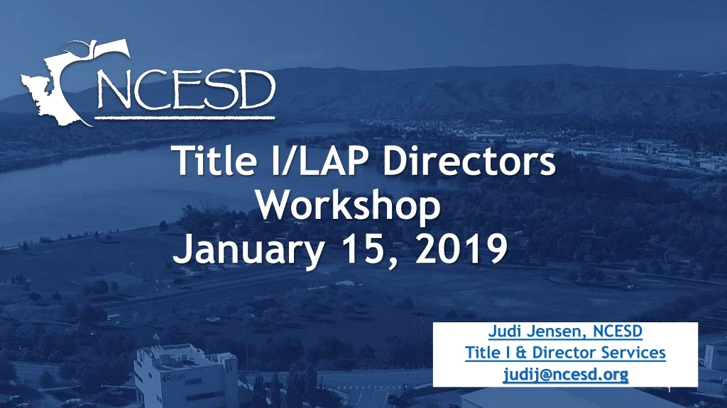 title i lap directors workshop january 15 2019