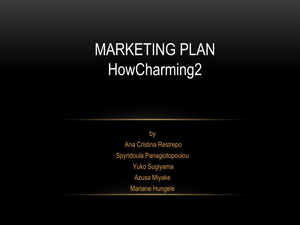 marketing plan howcharming2