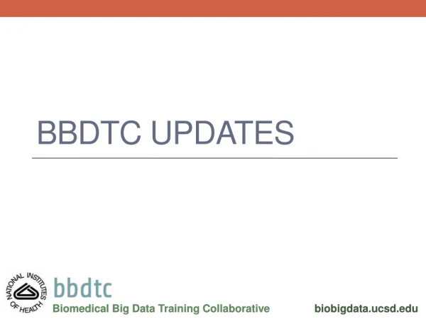 BBDTC Updates