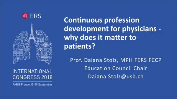 Continuous profession development for physicians - why does it matter to patients?