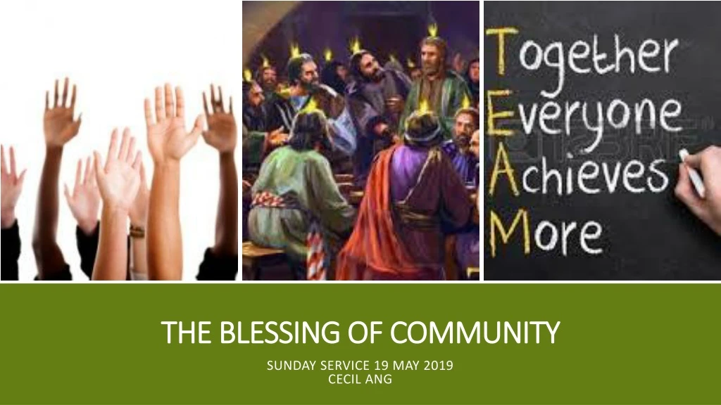 the blessing of community