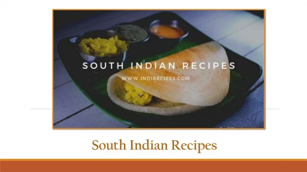 south indian recipes