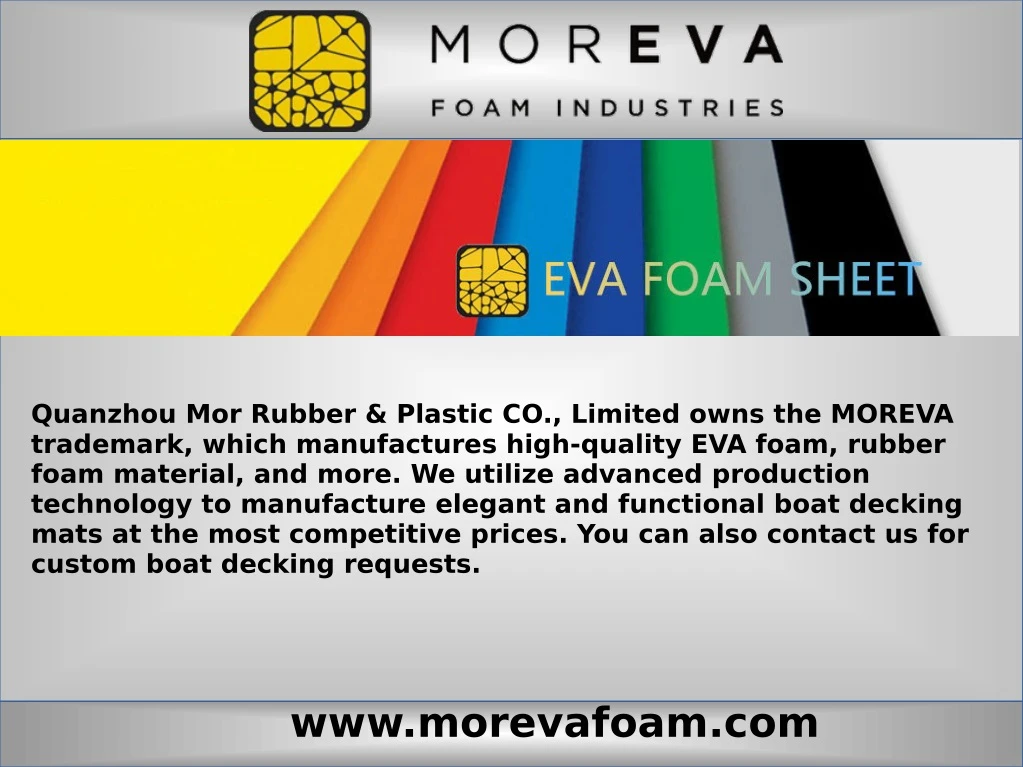 quanzhou mor rubber plastic co limited owns