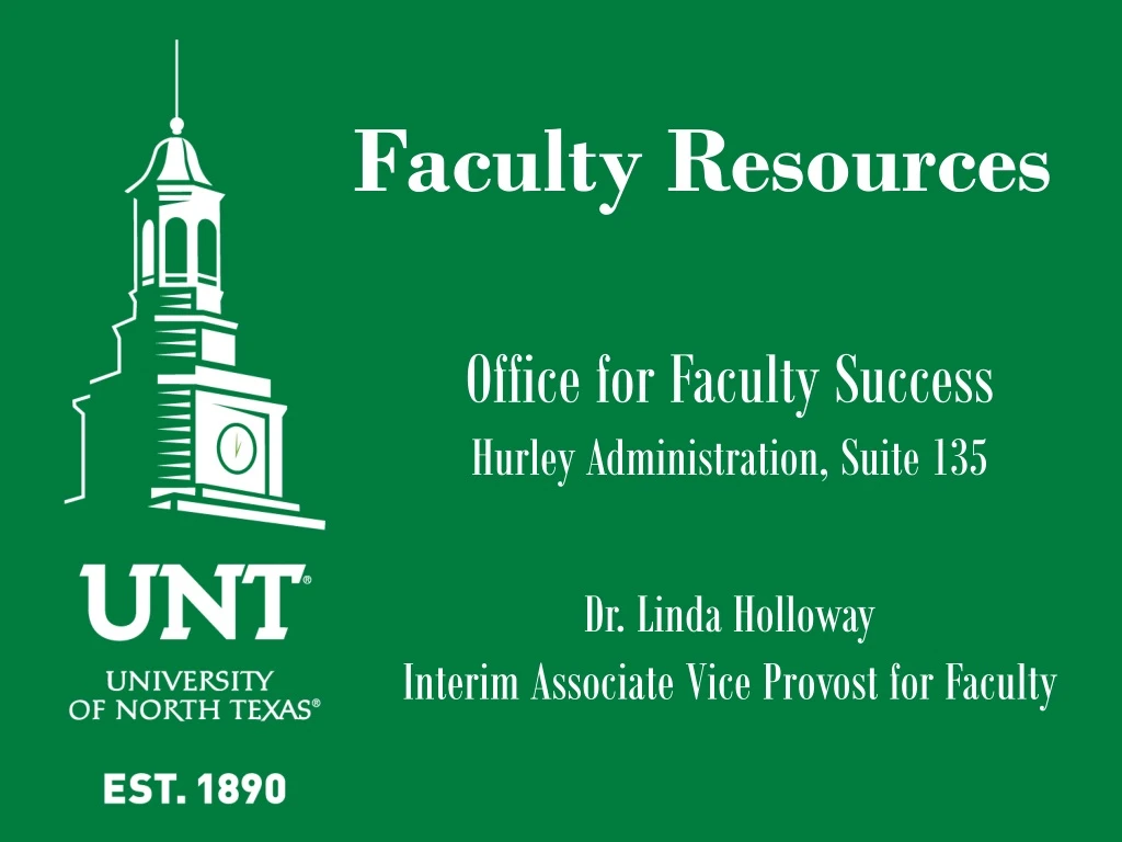 faculty resources