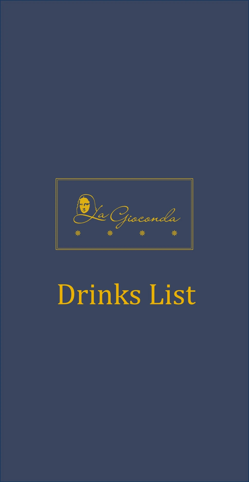 drinks list