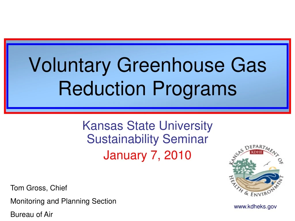 voluntary greenhouse gas reduction programs