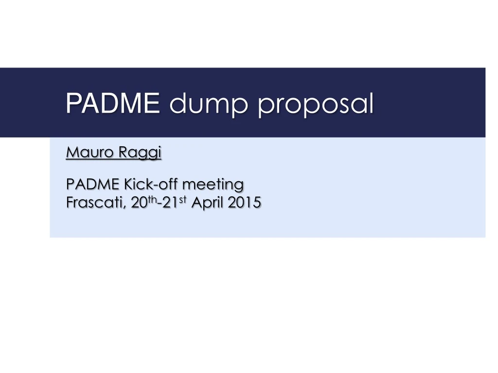 padme dump proposal