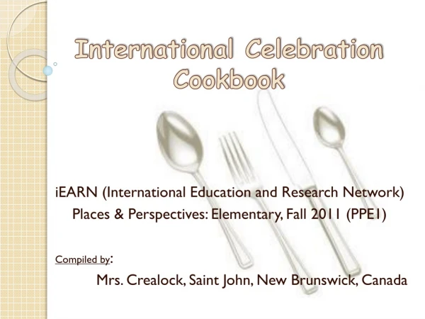 International Celebration Cookbook