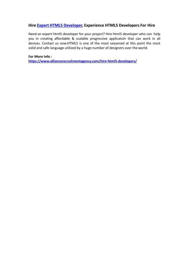hire expert html5 developer experience html5