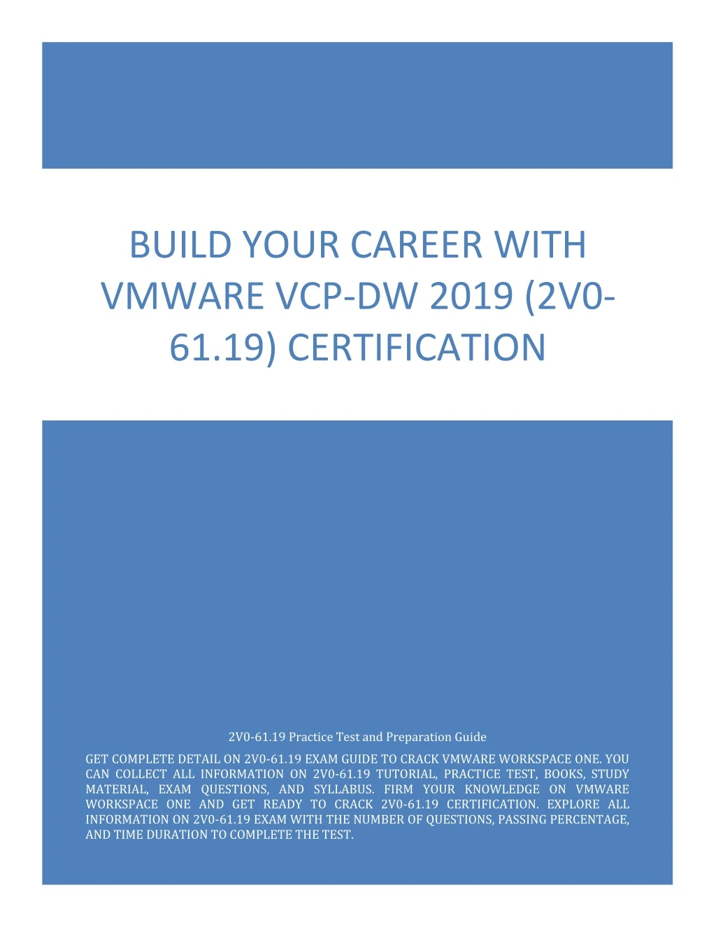 build your career with vmware vcp dw 2019