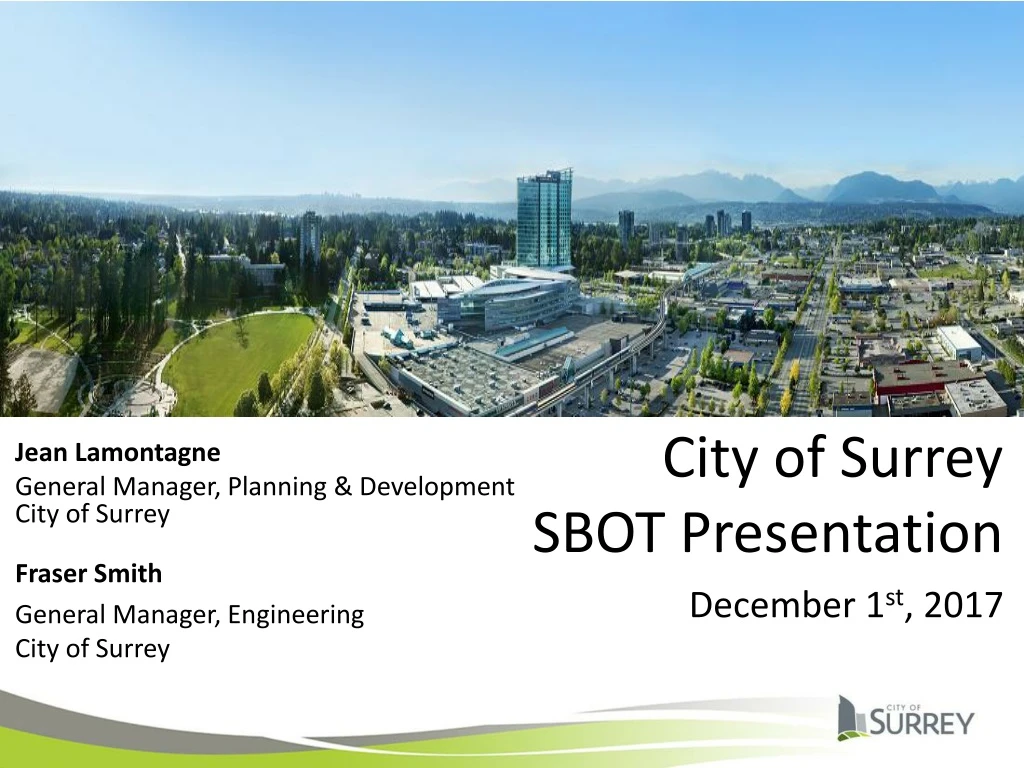 city of surrey sbot presentation