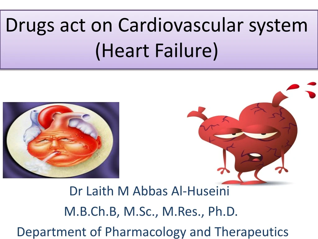 drugs act on cardiovascular system heart failure