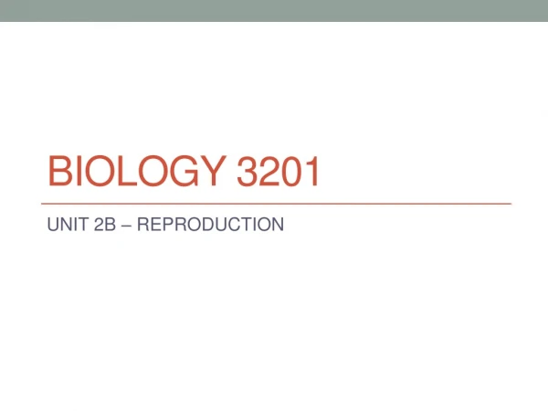 BIOLOGY 3201